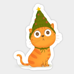 Meowy Christmas Cat! Sticker